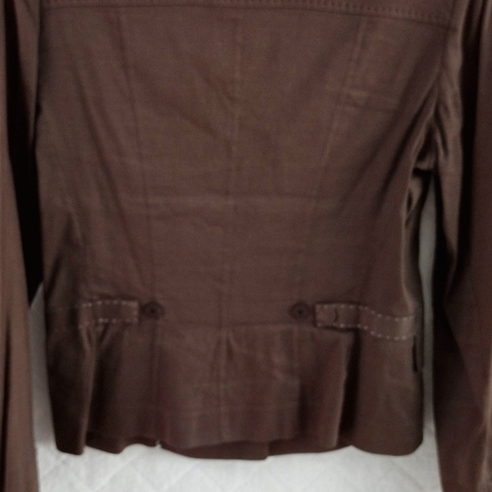 Elie Tahari brown linen blend blazer. Medium (US). - Picture 4 of 9